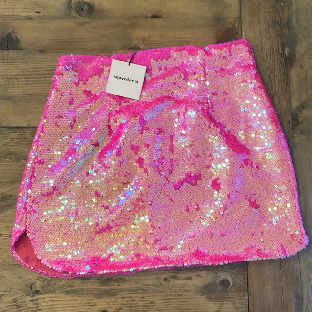 Superdown Hot Pink sequin skirt size medium